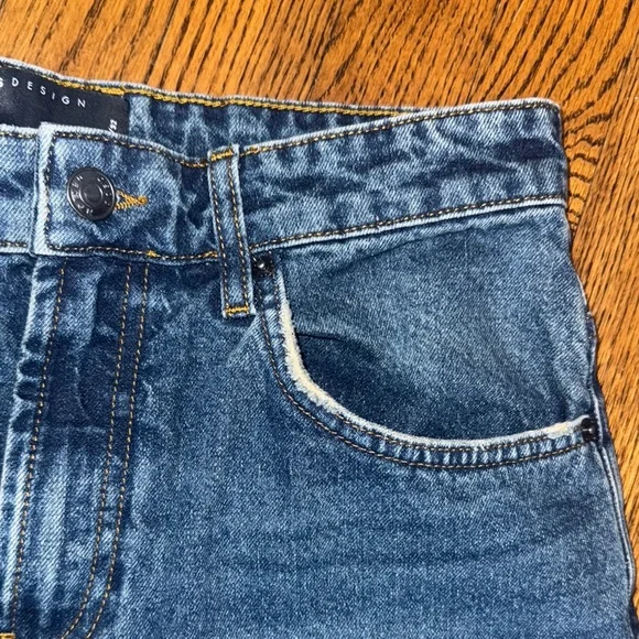 ASOS Blue Wide Leg Jeans with Distressed Details Size 26 - Picture 3 of 6